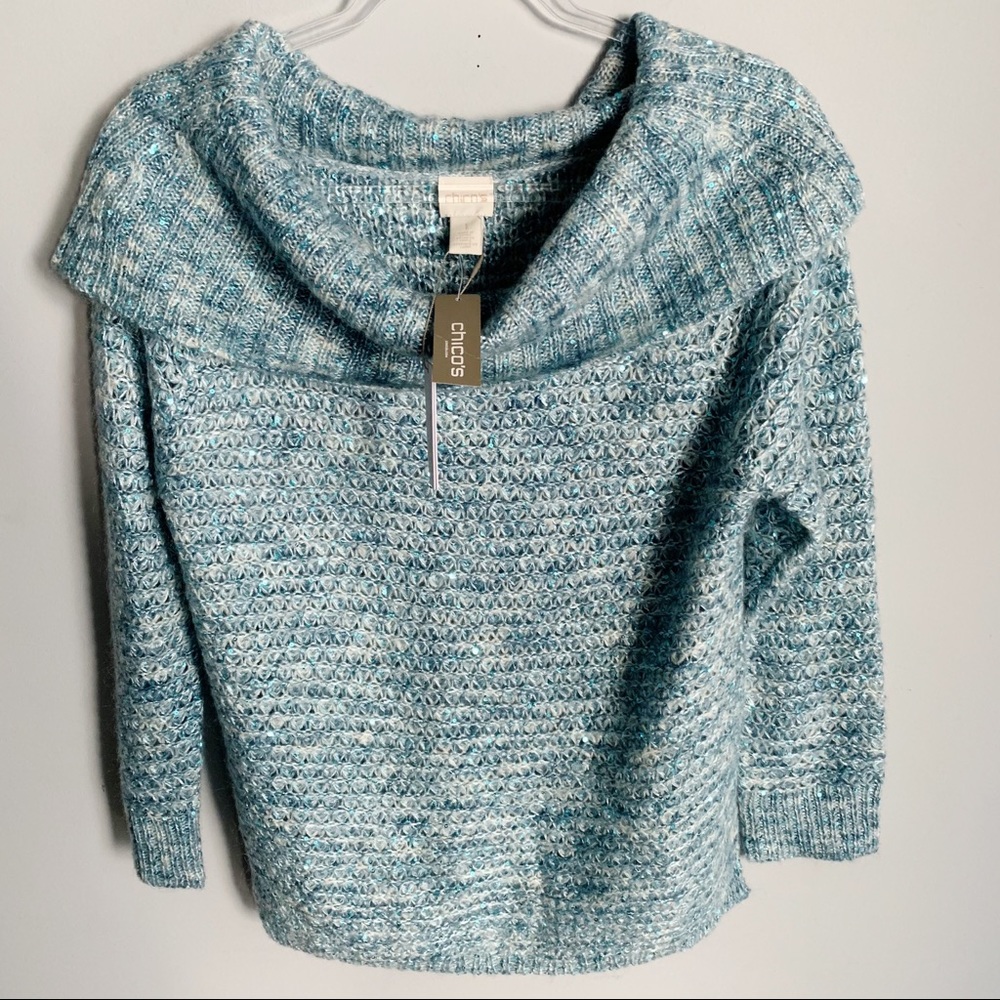 Chico’s Sequined Shine Dorothy Pullover Sweater